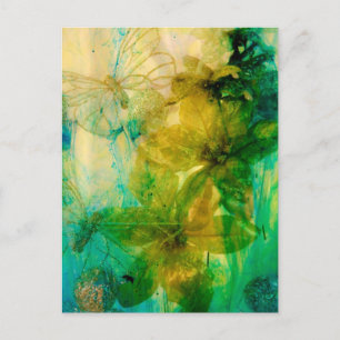 "Mystical Garden - Rays of Gold" origineel Lyrical Briefkaart