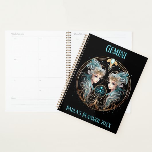 Mystical Gemini Zodiac Artwork  (Devant avec enveloppe)