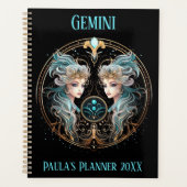 Mystical Gemini Zodiac Artwork  Planner (Voorkant)