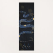 Mystical Gold Blue Serpent Galaxy Design Yogamat (Voorkant)