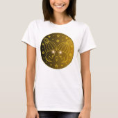Mystical Golden Zodiac Gemini T-shirt (Voorkant)
