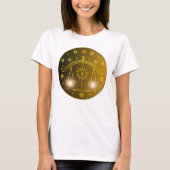 Mystical Golden Zodiac Libra T-shirt (Voorkant)