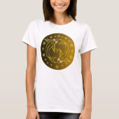 Mystical Golden Zodiac Pisces  T-shirt (Voorkant)