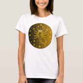 Mystical Golden Zodiac Scorpio T-shirt (Voorkant)