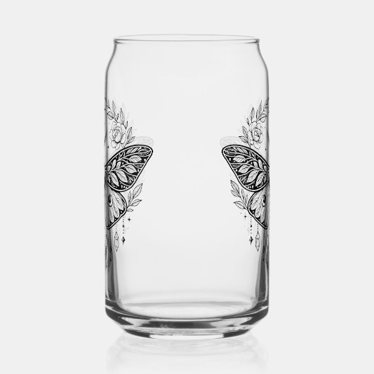 Mystical Gothic Moth Botanical Celestial Line Art (Droite)