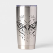Mystical Gothic Moth Botanical Celestial Line Art  Geïsoleerde Drinkbeker (Voorkant)