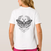 Mystical Gothic Moth Botanical Celestial Line Art T-shirt (Achterkant)