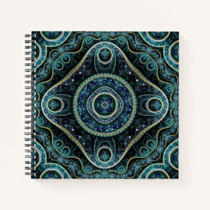 Mystical Grand Royal Julian Fractal Mandala Art Notitieboek