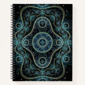 Mystical Grand Royal Julian Fractal Mandala Art Notitieboek (Voorkant)