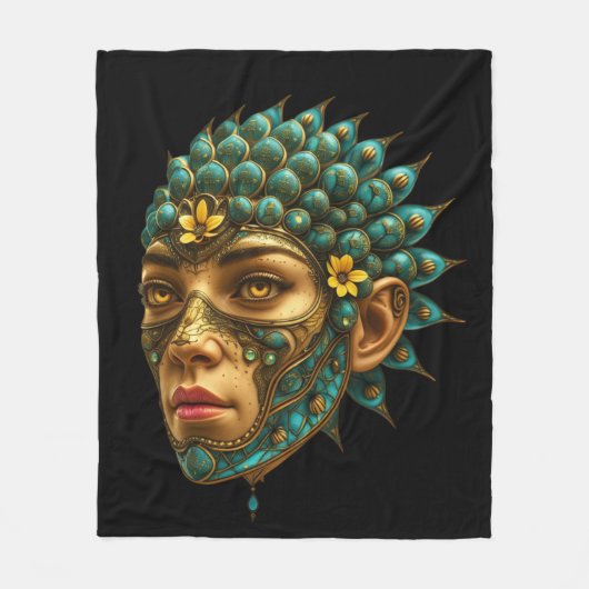 Mystical Guardian Vision - Fantasy Graphic Art Fleece Deken (Voorkant)