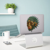 Mystical Guardian Vision - Fantasy Graphic Art Sticker (Laptop op bureau)
