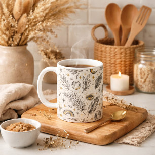 Mystical Hemel Maan Sterren Patroon Koffiemok