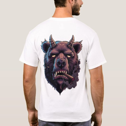 Mystical Horned Bear T-shirt (Achterkant)