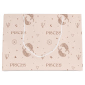 Mystical Libra Zodiac Pattern in Brown & Burgundy Groot Cadeauzakje (Voorkant)