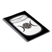 Mystical Magic Moons Triple Goddess Mason Jar Notitieboek (Rechterzijde)