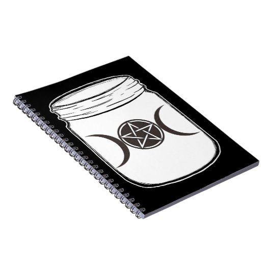 Mystical Magic Moons Triple Goddess Mason Jar Notitieboek (Rechterzijde)