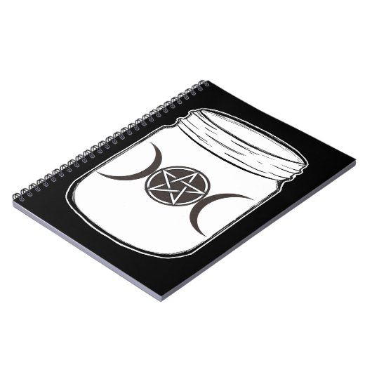 Mystical Magic Moons Triple Goddess Mason Jar Notitieboek (Linkerzijde)