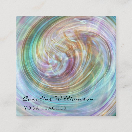 Mystical Magic Shell Yoga Teacher Vierkante Visitekaartje (Voorkant)