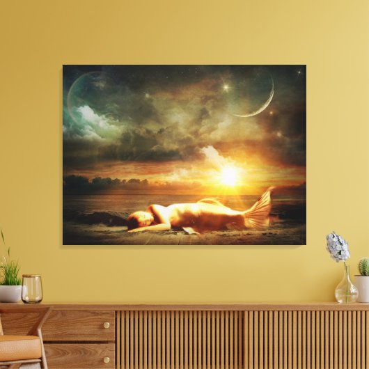 Mystical Mermaid Canvas Afdruk (Insitu (Woonkamer))