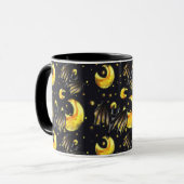 Mystical Moon and Bat Pattern Mug (Devant gauche)