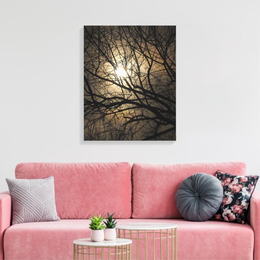 Mystical Moon Canvas Afdruk (Insitu (Woonkamer))