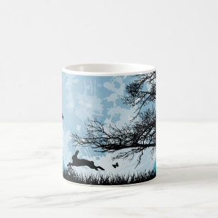 Mystical Moon met Rabbit Silhouette Koffiemok