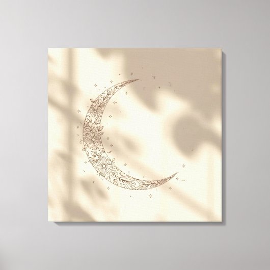 Mystical Moon Wall Art | Celestial Night Sky  Canvas Afdruk (Voorkant)