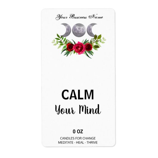 Mystical Moon White Box Labels (Voorkant)