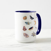 Mystical Moth Crystal Motif sorcière Mug café (Devant droit)