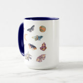 Mystical Moth Crystal Motif sorcière Mug café (Devant gauche)