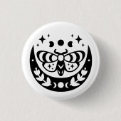 Mystical Moth Ronde Button 3,2 Cm (Voorkant)