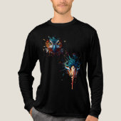  🦉 Mystical Owl Splatter Art - Dark Fantasy  Tri-Blend Shirt (Voorkant volledig)