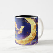 Mystical Phoenix Mug - Celestial Moon Fantasy Coff (Devant droit)