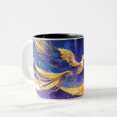 Mystical Phoenix Mug - Celestial Moon Fantasy Coff (Devant gauche)