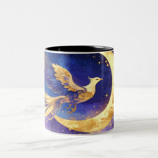 Mystical Phoenix Mug - Celestial Moon Fantasy Coff (Centre)