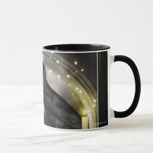 Mystical Raven Gothique Art numérique Mugs (Droite)