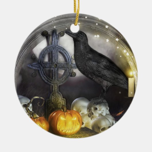 Mystical Raven Samhain Double Sided Ornament (Voorkant)