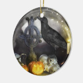 Mystical Raven Samhain Double Sided Ornament (Links)