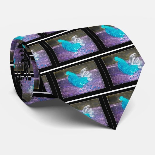 Mystical Rooster Chicken Art Stropdas (Opgerold)