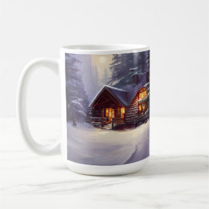 Mystical Rustic Log Cabin van de Evergreens Koffiemok