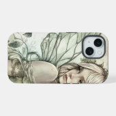 Mystical Sage Green Fairy iPhone 15 Hoesje (Achterkant horizontaal)