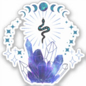 Mystical Snake Crystal Sticker (Voorkant)