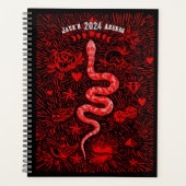 Mystical Snake Folk Art Day Planner 2024 (Devant)