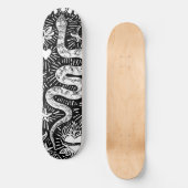 Mystical Snake Lunaire Blanc Skateboard (Recto)