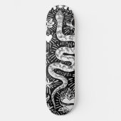 Mystical Snake Lunaire Blanc Skateboard (Recto)