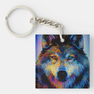 Mystical Spirit Wolf Sleutelhanger