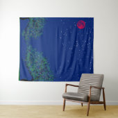 Mystical Starry Night Landscape Wandkleed (In Situ (horizontaal))