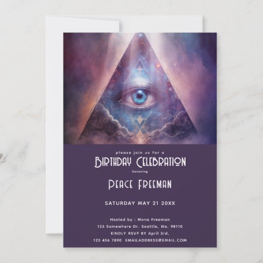 Mystical Third Eye, Spiritueel Kaart (Voorkant)