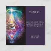 Mystical Third Eye, Spiritueel Vierkante Visitekaartje (Achterkant)