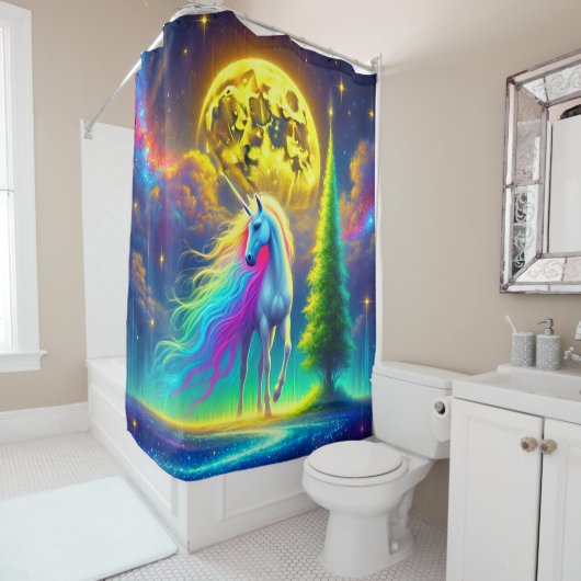 Mystical Unicorn Douchegordijn (In situ)